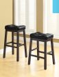 Donald Black Cappuccino Upholstered Counter Height Stools, Set of 2 Sale