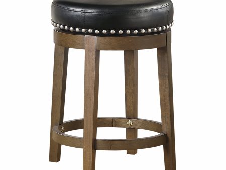 Westby Black Brown Round Swivel Counter Height Stool, Set of 2 Fashion