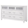 Barzini White 7-Drawer Dresser Fashion