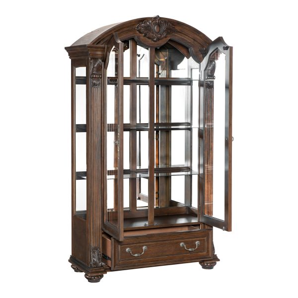 Bergen Dark Oak Curio For Cheap