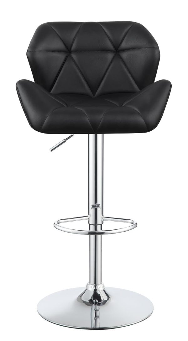 Berrington Chrome Black Adjustable Bar Stools, Set of 2 Online Sale