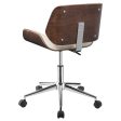 Addington Ecru Chrome Adjustable Height Office Chair Online Hot Sale