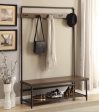 Alise Chestnut Dark Bronze Hall Tree with 5 Coat Hooks For Cheap