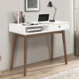 Bradenton White Walnut 1-Drawer Writing Desk Fashion