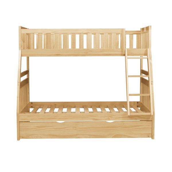 Bartly Pine Twin Full Bunk Bed with Twin Trundle Sale