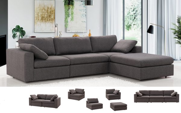 Arny Smoke Ottoman For Sale