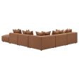 Jennifer 6-Piece Upholstered Modular Sectional Terracotta Supply