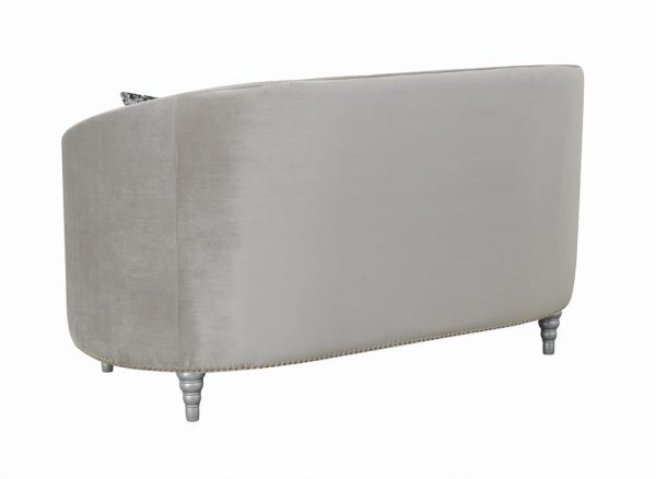 Avonlea Sloped Arm Tufted Loveseat Gray Online now