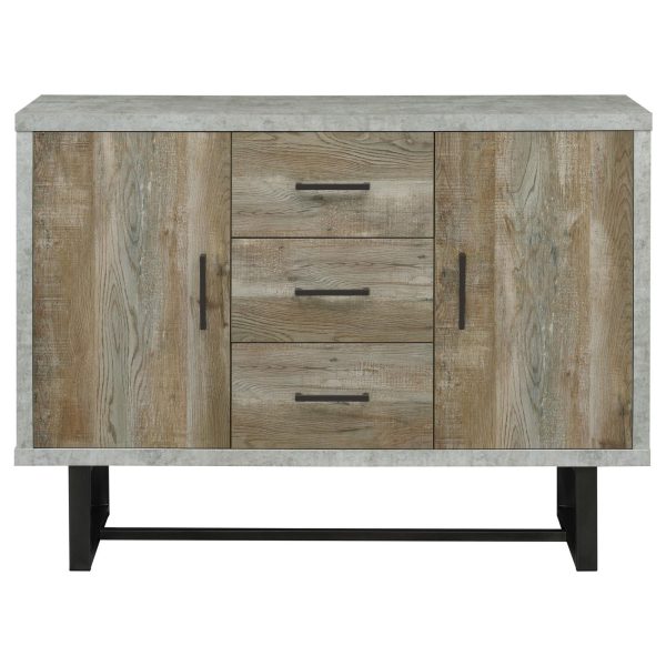 Abelardo Weathered Oak Cement 3-Drawer Accent Cabinet Discount