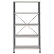 Analiese Gray Driftwood 4-Shelf Bookcase For Sale