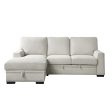 Morelia Beige LAF Storage Sleeper Sofa Chaise For Cheap