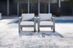 Amora Charcoal Gray Outdoor Lounge Chair with Cushion For Discount