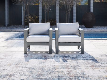 Amora Charcoal Gray Outdoor Lounge Chair with Cushion For Discount