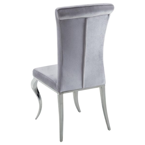 Betty Gray Chrome Upholstered Side Chairs, Set of 4 Online