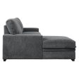 Morelia Charcoal LAF Storage Sleeper Sofa Chaise For Cheap