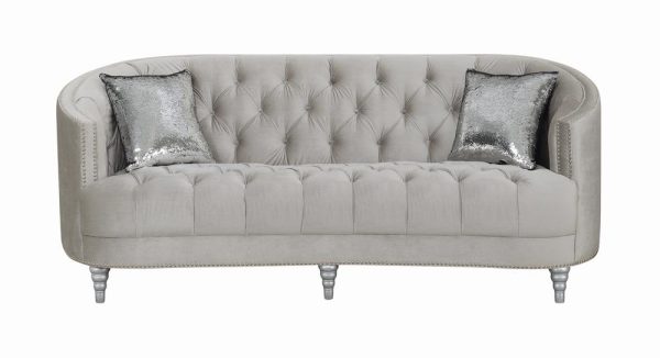 Avonlea Sloped Arm Tufted Sofa Gray Online Hot Sale