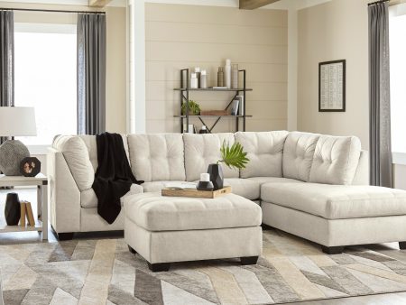 Falkirk Parchment 2-Piece RAF Chaise Sectional on Sale