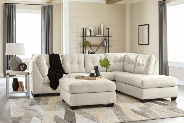 Falkirk Parchment 2-Piece RAF Chaise Sectional on Sale