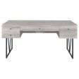 Analiese Gray Driftwood 4-Drawer Writing Desk For Sale