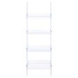 Amaturo Clear 4-Shelf Ladder Bookcase Hot on Sale