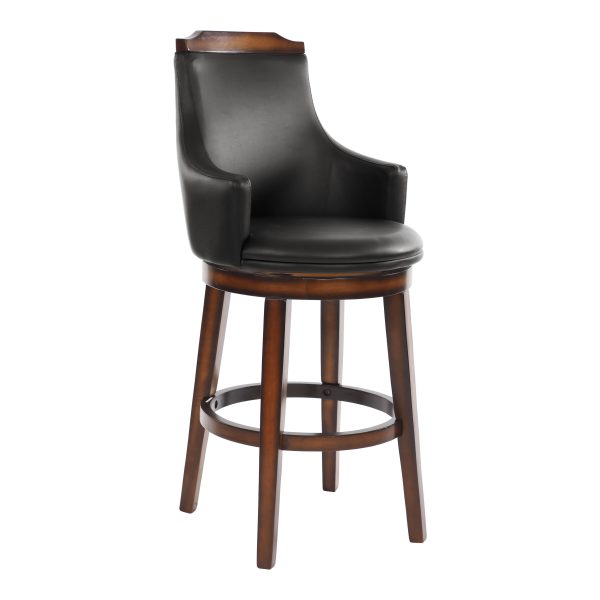 Bayshore Brown Swivel Pub Height Chair, Set of 2 Online now