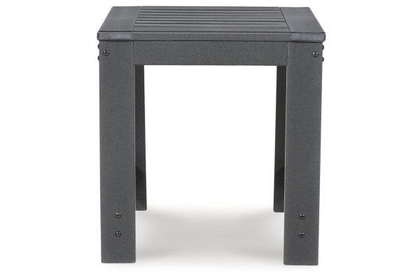 Amora Charcoal Gray Outdoor End Table For Sale