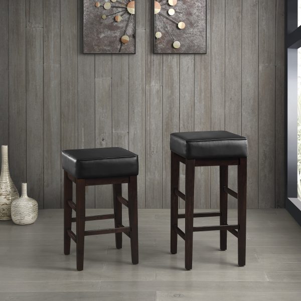 Pittsville Black Espresso Counter Height Stool, Set of 2 on Sale