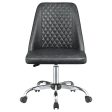 Althea Gray Chrome Upholstered Tufted Back Office Chair Online Hot Sale