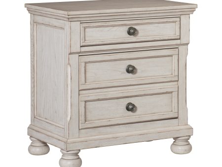 Bethel Wire Brushed White Nightstand Online