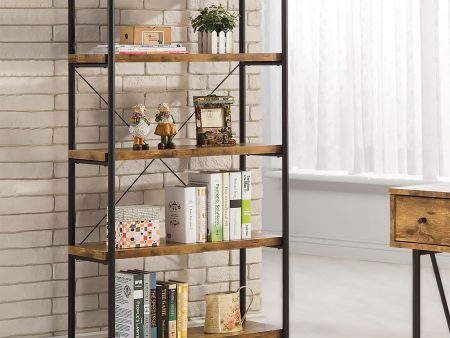 Analiese Antique Nutmeg 4-Shelf Bookcase Fashion