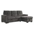 Carolina Dark Gray Reversible Storage Sleeper Sofa Chaise Online now