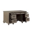 Cardano Driftwood Light Brown Executive Desk For Sale