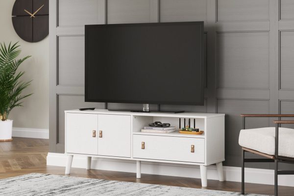 Aprilyn White 59  TV Stand For Cheap