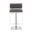 Alameda Chrome Gray Adjustable Bar Stool For Cheap