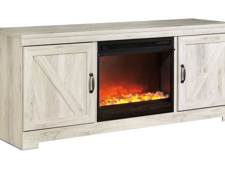 Bellaby Whitewash 63  TV Stand with Fireplace For Discount