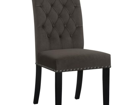 Alana Upholstered Tufted Side Chairs with Nailhead Trim, Set of 2 Discount