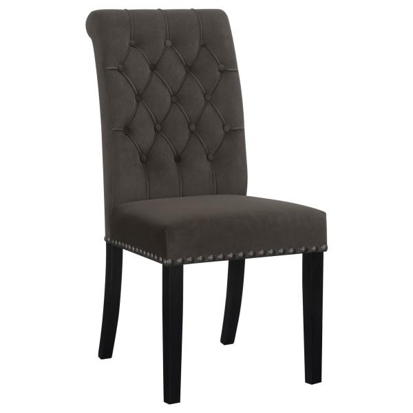 Alana Upholstered Tufted Side Chairs with Nailhead Trim, Set of 2 Discount