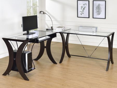 Monterey Cappuccino 3-Piece L-Shaped Computer Desk Set Sale