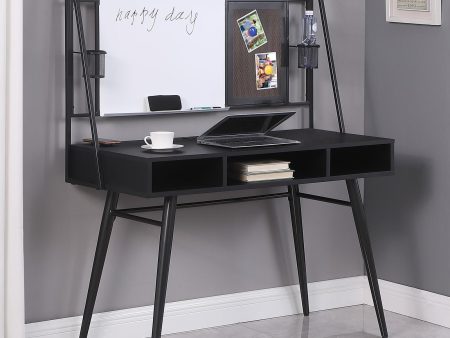 Jessie Black Gunmetal Writing Desk with USB Ports Online