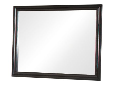 Barzini Black Rectangular Mirror on Sale