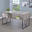 Analiese Gray Driftwood 4-Drawer Writing Desk For Sale