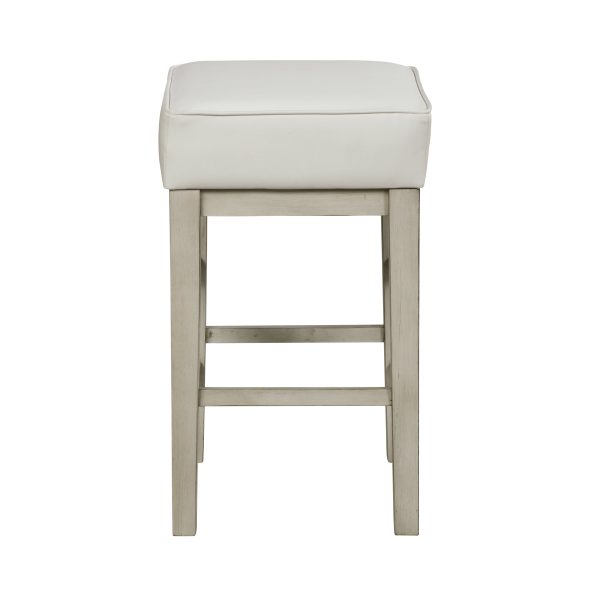 Pittsville White Espresso Counter Height Stool, Set of 2 For Sale