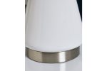 Ackson White Silver Finish Table Lamp For Sale