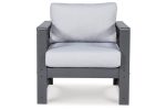 Amora Charcoal Gray Outdoor Lounge Chair with Cushion For Discount