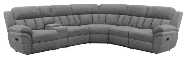 Bahrain 6-Piece Upholstered Motion Sectional Charcoal Hot on Sale