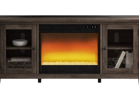 Arlenbry Gray 60  TV Stand with Electric Fireplace For Sale