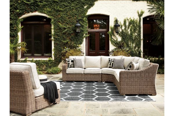 Beachcroft Beige 4-Piece Outdoor Seating Set Online Sale