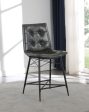 Aiken Gray Upholstered Tufted Counter Height Stools, Set of 2 Online