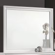 Barzini White Rectangle Dresser Mirror For Discount