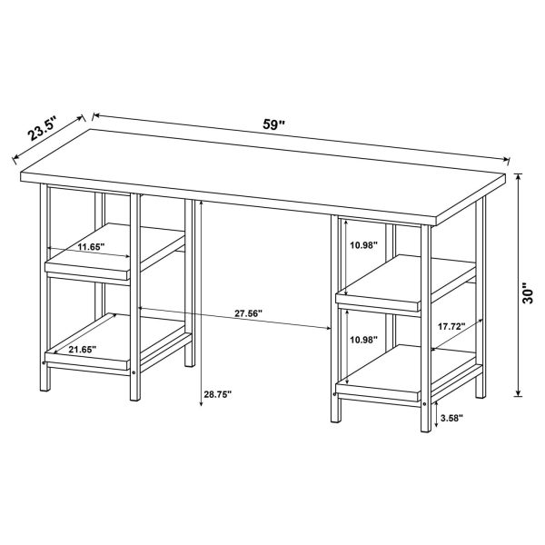 Kemper Salvaged Cabin 4-Shelf Writing Desk Online Sale